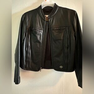 Black Harley Davidson leather jacket size medium